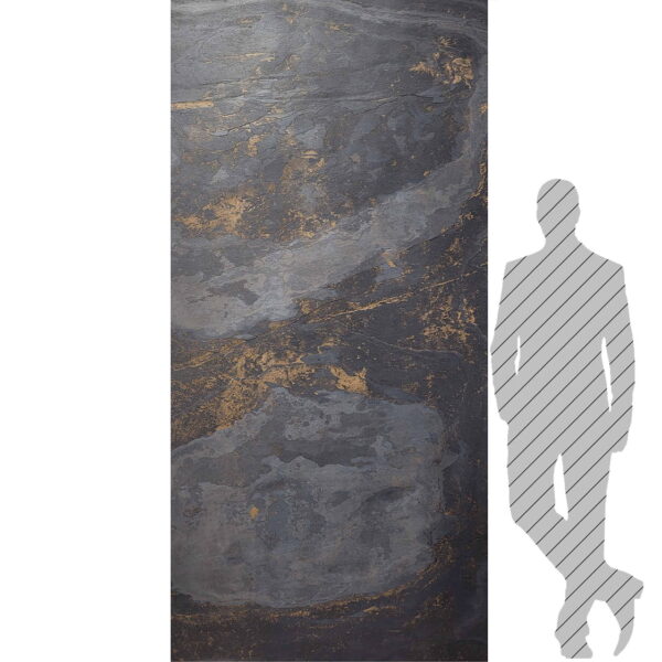 Fornir kamienny Black Slate Gold 122x280x0,2 cm