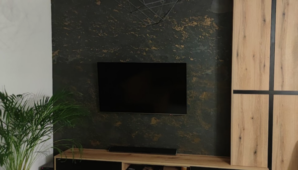 Fornir kamienny Black Slate Gold 122x280x0,2 cm