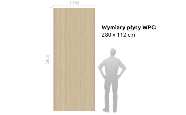 WPC Płyta Węglowa Light Wood Matowa 280x112 cm FastClick