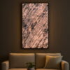 Obraz z Forniru Kamiennego Line Black 120x60 cm