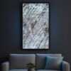 Obraz z Forniru Kamiennego Line Black 120x60 cm